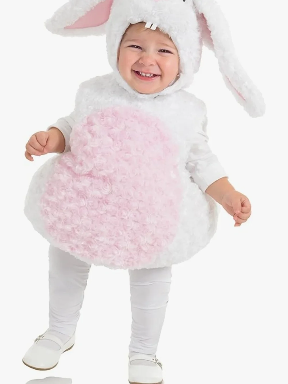 Pink and white rabbit 12 to 18 months costume #kids #costume #halloween Front